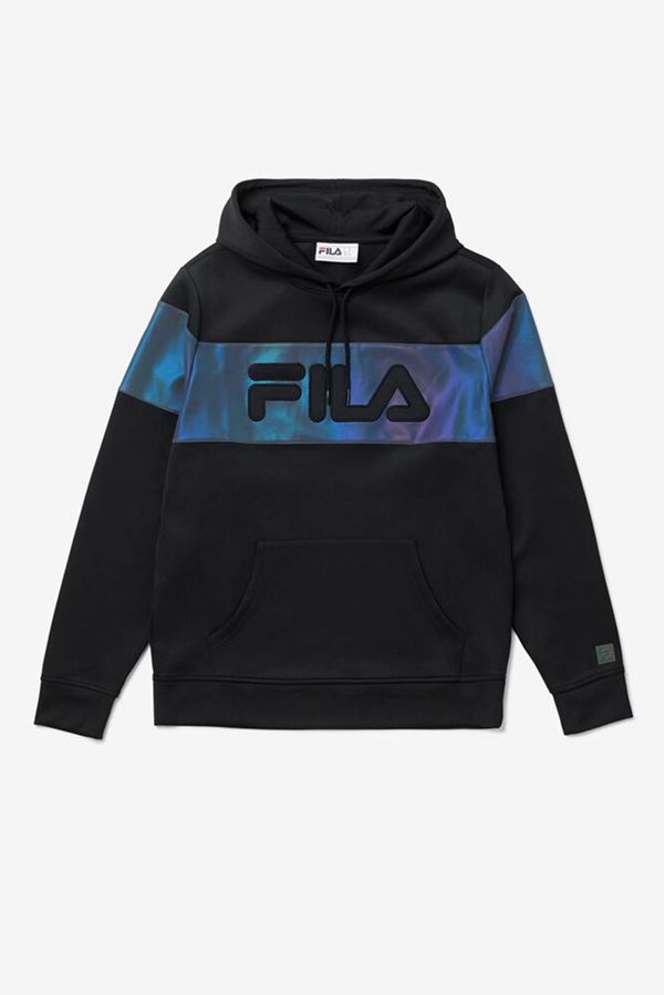 Blusa Moletom Capuz Fila Homem Pretas - Fila Lando Pullover Portugal Lisboa,MGDL-05391